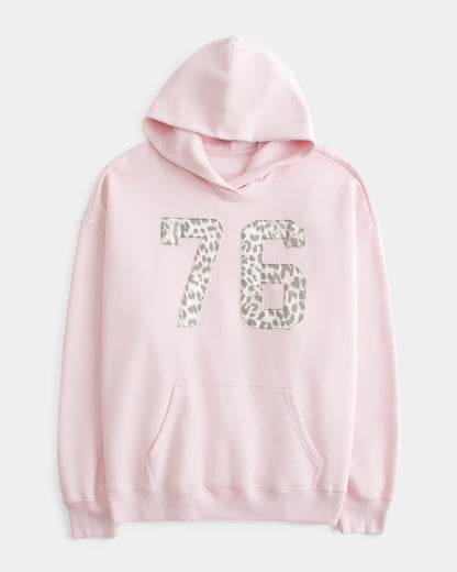 Graphic number hoodie