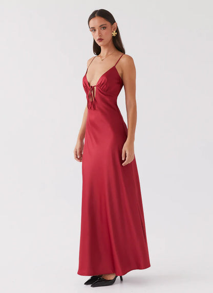 Velvet Allure Satin Dress